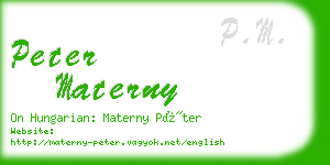 peter materny business card